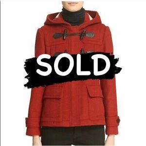 NWT Burberry toggle button coat